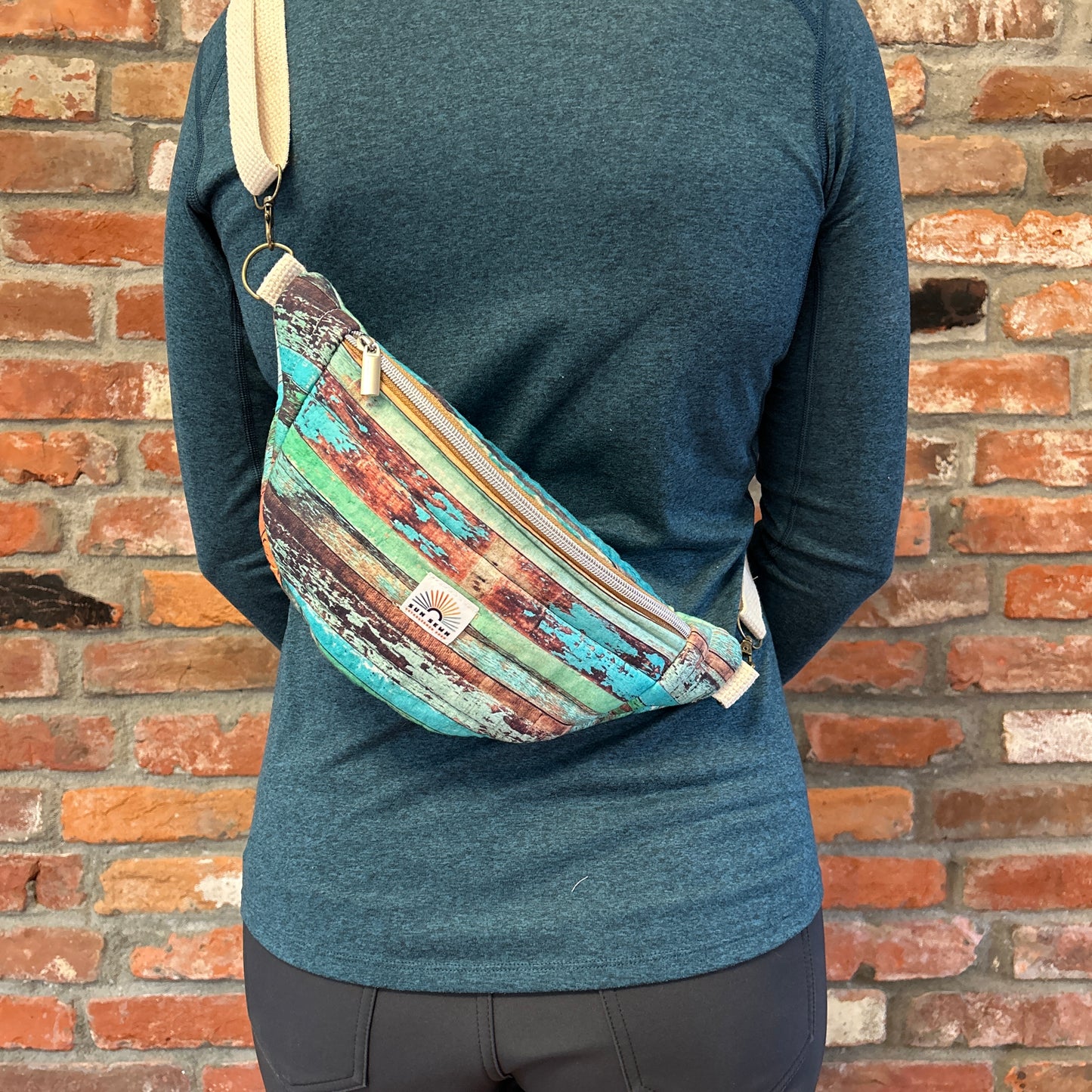Sun Sewn Painted Boards Sling Bag