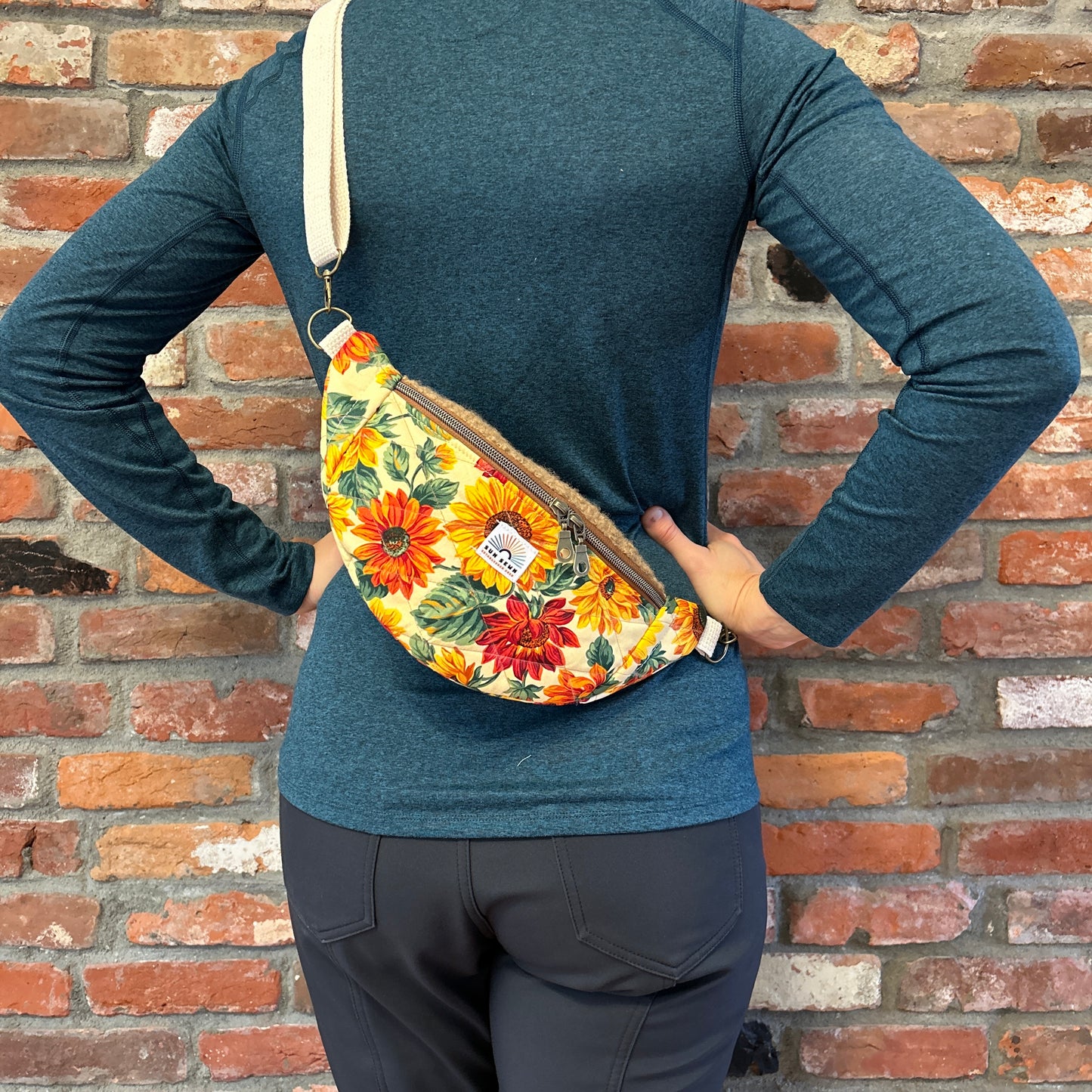 Sun Sewn Sunflower Sling Bag