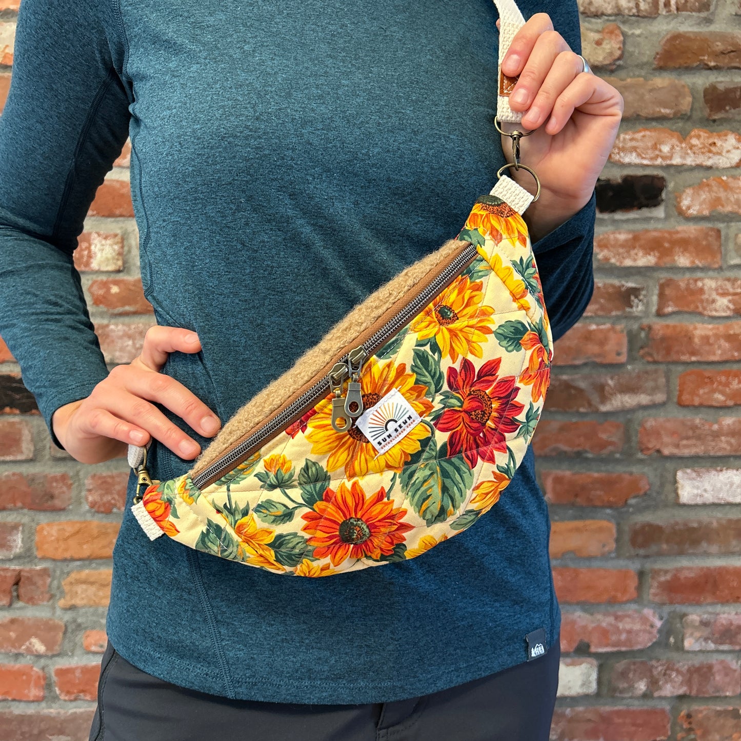 Sun Sewn Sunflower Sling Bag