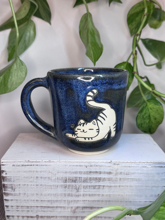 Stretching Kitty 12oz Mug