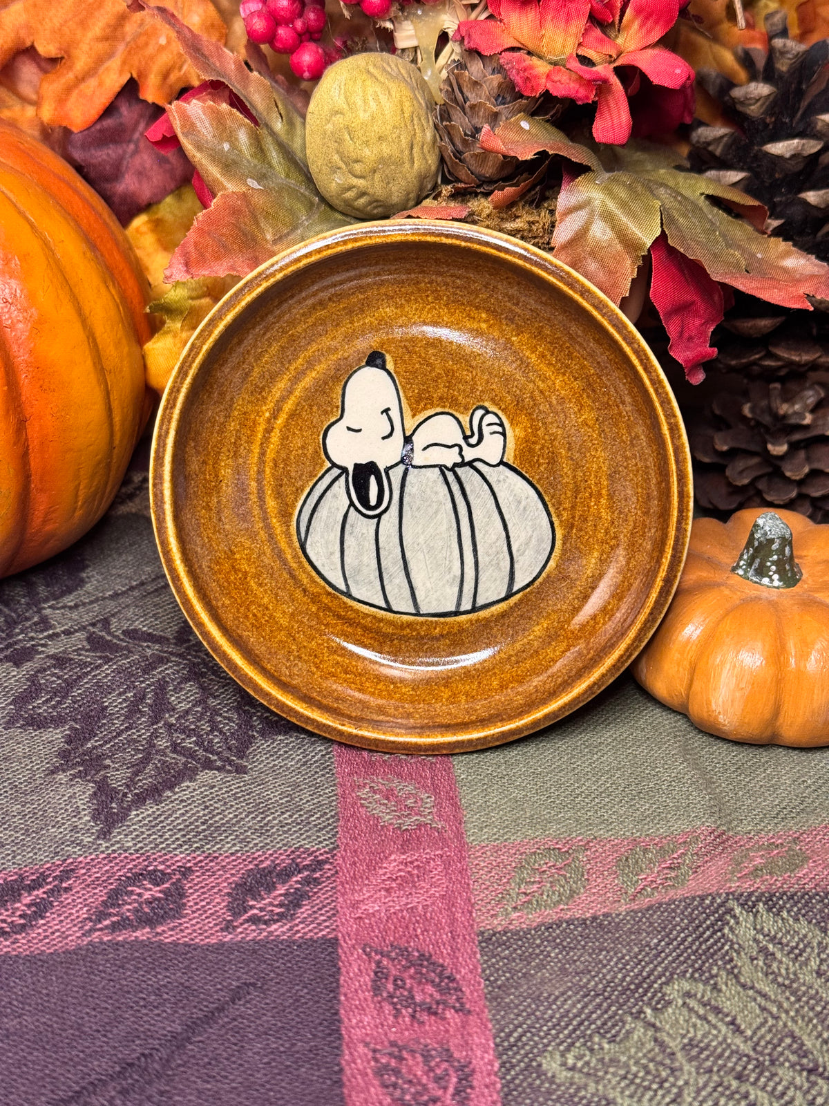 Pumpkin Puppy Trinket Dish